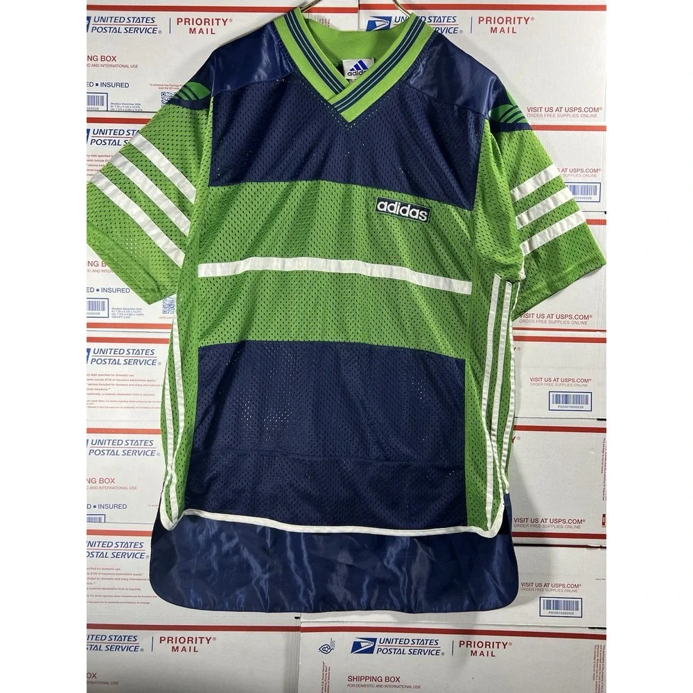 Vintage‎ Adidas Jersey The Brand With The Three Stripes XL 90s 80s Soccer Futbol